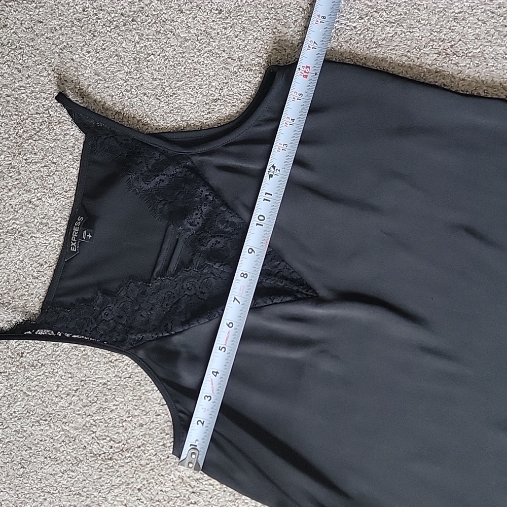 Express black satin lace tank top size small - Picture 4 of 7